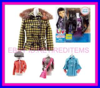 Lot of 5 LIV DOLL COATS W/ ACCESSORIES Shirt Purse Hat Motorcycle 