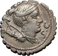 Roman Republic Claudius Nero DIANA Horse 79BC Ancient Silver Coin 