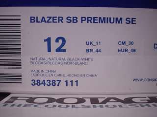 Nike Blazer SB Premium SE HUF NATURAL WHITE BLACK DS 12  