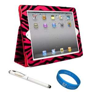 Pink Zebra   Portfolio Smart Case Cover with Fold to Stand Feature for 