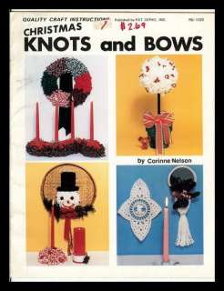 CHRISTMAS KNOTS and BOWS~Vtg Macrame Pattern Book~  