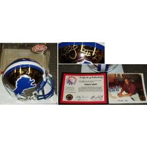   Billy Sims Signed Lions Riddell Chrome Mini Helmet: Sports & Outdoors