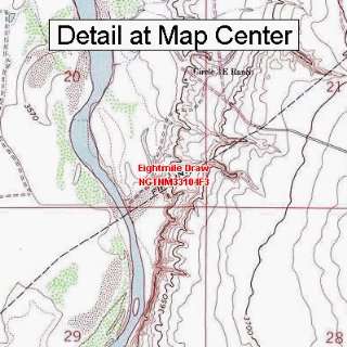 USGS Topographic Quadrangle Map   Eightmile Draw, New Mexico (Folded 