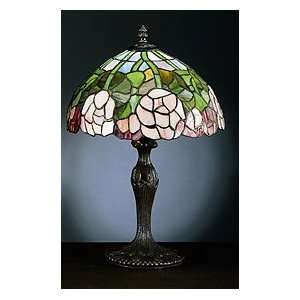    Rose Tiffany Style Leaded Glass Shade Lamp: Home Improvement