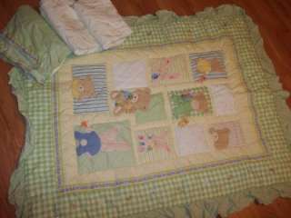Vintage CARTERS Crib Bedding Set Comforter/Bumper/2 Fitted Sheets 