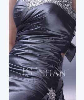 JSSHAN Halter Ruched Long Prom Ball Gown Formal Dress  