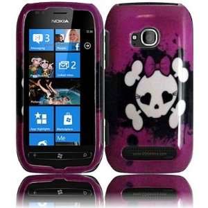 For Nokia Lumia 710 (TMobile) Accessory   Pink Skull Designer Hard 
