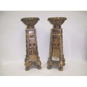  Antique Style Candle Holder Pair    11 Home & Kitchen