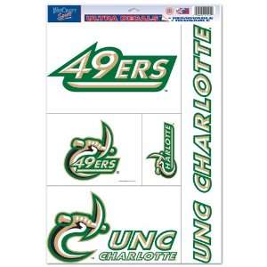 Charlotte 49ers Official 11x17 sheet NCAA Car Window Cling Decal 