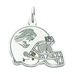   14K White Gold NFL Jacksonville Jaguars Football Helmet Charm: Jewelry