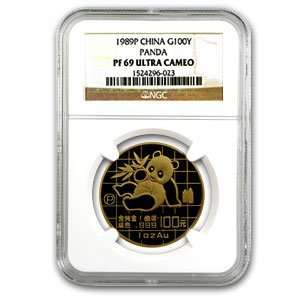  1989 (1 oz Proof) Gold Chinese Panda   PF 69 NGC Registry 