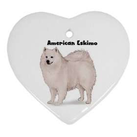  American Eskimo Ornament (Heart)