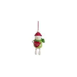  Friends 4 Ever Dangling Legs Snowman Christmas Ornament 