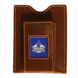 Los Angeles Kings Brown Leather Money Clip & Card Case  
