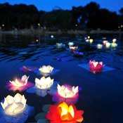 10 SQUARE floating CHINESE lanterns wishing water River paper candle 