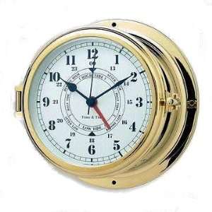 Nautical Time and Tide Clock in Solid Brass 