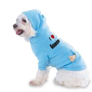 Heart Genevieve Hooded (Hoody) T Shirt with pocket for your Dog or Cat 