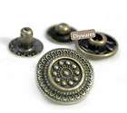 10 Set of Antique Bronze Classic Vintage style Snap button fastener 