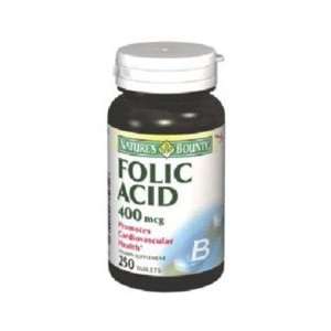  Natures Bounty Folic Acid 400 mcg Tabs, 250 ct 