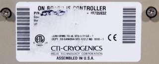 CTI On Board IS Cryopump Network Controller  