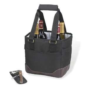 Classic Collapsible Four Bottle Carrier / Canvas Ice Bucket 