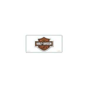  Harley Davidson License Plate (White Logo): Automotive