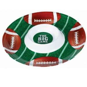   Lets Party By Amscan Chip and Dip Round Football Tray 