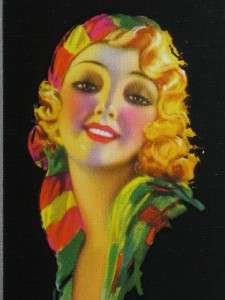 WILSON HAMMELL ART DECO FLAPPER 1930s PINUP GIRL PLAYING CARD 