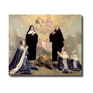  Anne Of Austria 160166 And Her Children At Prayer With St 