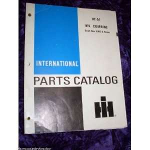 International 915 Combine OEM Parts Manual: International 915:  