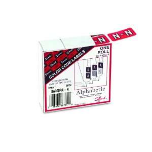   Inch, Letter N, Red/White Bar, 500 Per Box (66734): Office Products