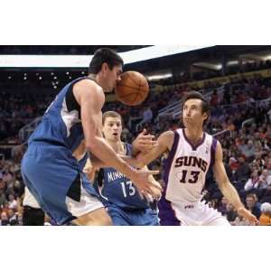 Minnesota Timberwolves v Phoenix Suns Darko Milicic and Steve Nash by 