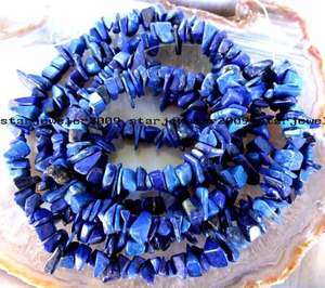 new chip gemstone 3x6 4x8mm Natural Lapis Lazuli baroque Beads 34 