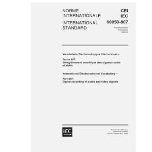  IEC 60050 807 Ed. 1.0 b:1998, International 