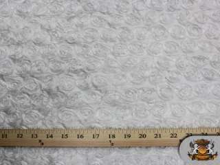 Taffeta Small WHITE Rosette Fabric / 58 60 Wide / Sold by the yard 