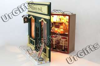   DIY Dollhouse Miniature Model Kit with Light Greens Bar NEW in Box