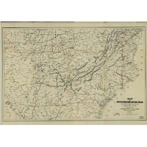  Civil War Map Map of United States military rail roads, showing 
