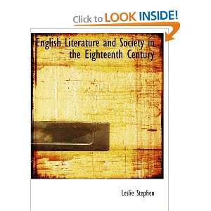  English Literature and Society in the Eighteenth Century 