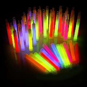  6 Glow Sticks, 12 Sticks,in Mixed Colours