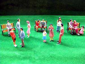 P3014 14pcs Model Trains 130 SCALE Figures WITH BENCH  
