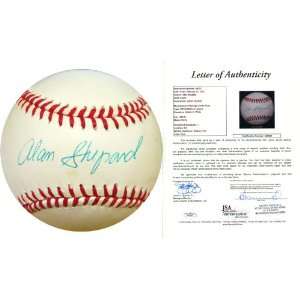  Alan Shepard Autographed Baseball Sports Collectibles