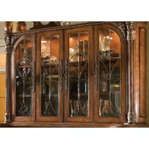 Multi Media Cabinet with Glass Doors by AICO   Classic Chestnut   55 