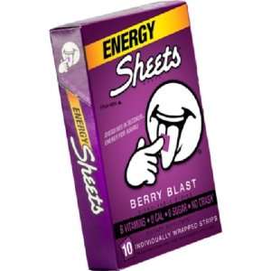 Sheets Energy Strip 10 Pack, Berry Blast Grocery & Gourmet Food