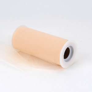  Premium Nylon Tulle Fabric 6 inch 25 Yards, Beige Health 