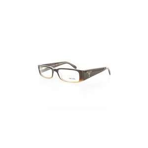  New Prada VPR 22M ZXB1O1 Brown Gradient Plastic Eyeglasses 