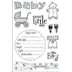   Boy Clear Unmounted Rubber Stamp Set (CL144): Arts, Crafts & Sewing