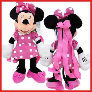 MINNIE MOUSE IN PINK!! PLUSH DOLL BACKPACK!! DISNEY!! LICENSED!! BRAND 