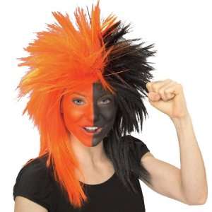   Rubies Costumes Orange and Black Sports Fanatic Wig 