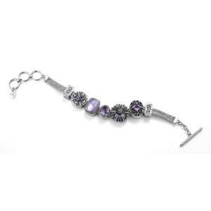  The Grape Stomper Charm Bracelet Authentic Lori Bonn Bons 