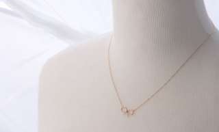 CUTE BOW NECKLACE   14k Rose Gold Vermeil in all 925 sterling silver 